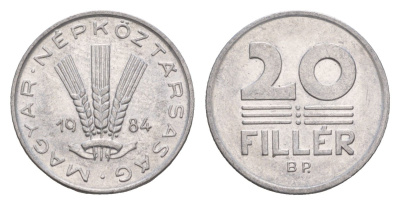 Венгрия 20 филлеров 1984 BP KM 573 алюминий 4658-569
