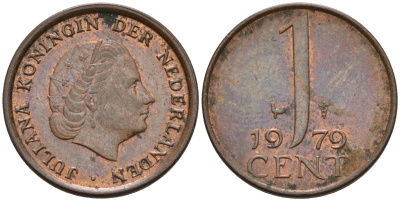 Нидерланды 1 цент 1979 Юлиана (1948-1980) КМ 180 бронза    4602-519