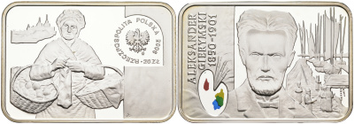 Польша 20 злотых 2006 Польские художники XIX-XX вв. Александр Герымский, цветная эмаль KM 604 серебро PROOF 1069-7-32