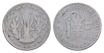 Западная Африка (BCEAO) 1 франк 1961 KM 3.1 алюминий 4656-827