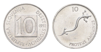 Словения 10 стотинов 1992 KM 7 алюминий UNC 3996-1069