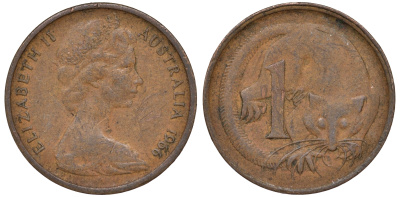 Австралия 1 цент 1966 KM 62 бронза 4596-352