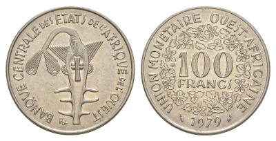 Западная Африка (BCEAO) 100 франков 1979 KM 4 никель 4159-1243