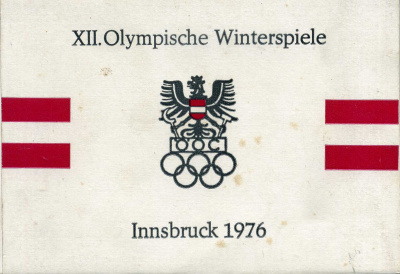 Австрия набор из 7 монет по 100 шиллингов 1974 олимпийские игры 1976 года в Инсбруке, два монетных двора , Вена (v) И Холл (h), в пластике и коробке KM 2926, 2927, 2928, 2929 серебро PROOF 3-4-8-21
