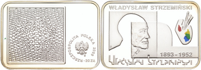 Польша 20 злотых 2009 Польские художники XIX-XX вв. Владислав Стржеминский, цветная эмаль KM 706 серебро PROOF 1069-2-42