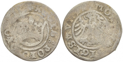 ПОЛЬША (ЛИТВА) 1/2 ГРОША 1500 ЙОХАН I АЛЬБЕРТ ЯГИЛЛО (1492-1501) серебро 4532-622