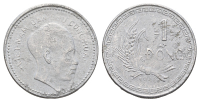 Северный Вьетнам 1 донг 1946 год-тип KM 3 алюминий 1517-1235