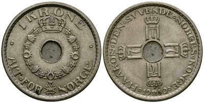 Норвегия 1 крона 1950 Хокон VII (1905 - 1957) KM 385 медно-никель 4582-646