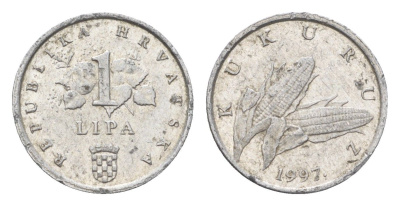 Хорватия 1 липа 1997 нечетный год KM 3 алюминий 4659-657