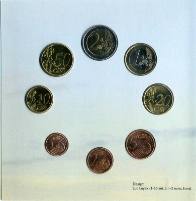 Финляндия набор из трех евронаборов по 8 монет в каждом 1999, 2000, 2001 официальный набор в оригинальном буклете  биметалл  UNC  5-6-1-14