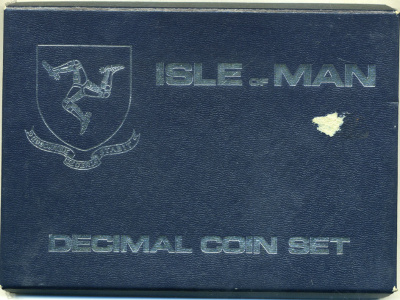 Остров Мэн набор из 6 монет 1976 в оригинальной пластиковой упаковке, с сертификатом, тираж 10000 экземпляров KM PS 9 (KM 33a-34a, 35.1a-36.1a, 39a, 40a) серебро  PROOF  3-6-2-21
