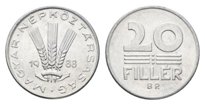 Венгрия 20 филлеров 1988 BP KM 573 алюминий 4664-1248