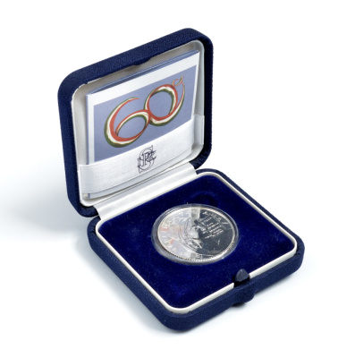 Италия 5 евро 2008 60 лет Итальянской Конституции, в оригинальной коробке серебро UNC 4-3-5-06