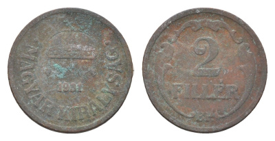 Венгрия 2 филлера 1931 BP KM 506 бронза 4665-434