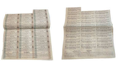 Россия купонный лист (25 купонов по 3 рубля 75 копеек) от 4% консолидированной облигации Российской железной дороги 1880 8805-13-1