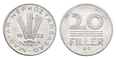 Венгрия 20 филлеров 1983 BP KM 573 алюминий 4665-1221