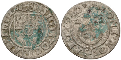 Польша 3 полкера (3 полторака - 1 крейцер) 1622 Сигизмунд III Ваза (1587-1632) Gorecki B.22, KM 41 серебро 4158-853