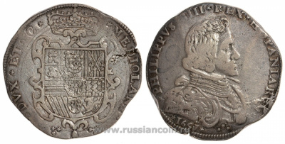 Милан 1 дукатон 1657 Филипп IV Испанский Dav. 4003 серебро 00-000-00