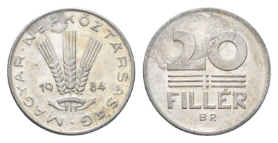 Венгрия 20 филлеров 1984 BP KM 573 алюминий 4664-1165