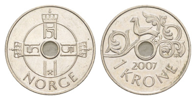 Норвегия 1 крона 2007 Харальд V (1991-) KM 462 медно-никель 4635-744