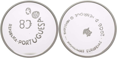 Португалия 8 евро 2006 принц Генрих Мореплаватель KM 776a серебро PROOF 02-087-23