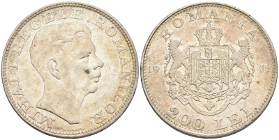 Румыния 200 лей 1942 Михай I (1940-1947) KM 63 серебро 93-343