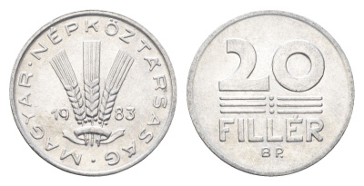 Венгрия 20 филлеров 1983 BP KM 573 алюминий 4665-1222