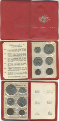 Австралия набор из 6 монет (1, 2, 5, 10, 20 и 50 центов) 1974 в оригинальной банковской упаковке KM MS7 (62, 63, 64, 65, 66 и 68) UNC 8-2-06-34