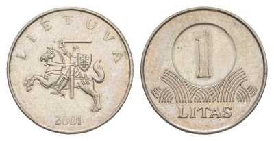 Литва 1 лит 2001 KM 111 медно-никель 4633-854