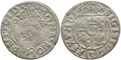 ПОЛЬША 1/24 ТАЛЕРА 1623 СИГИЗМУНД III (1587-1632) KM 15 серебро 3896-825