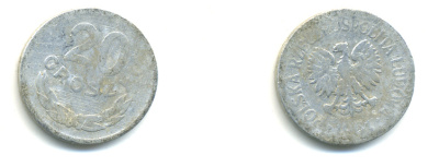 Польша 20 грошей 1961 MW KM А47, Parchimowicz 208b алюминий 176-957