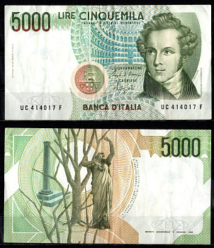 Италия 5000 лир 1985 Pick 111 b бумага 2198-28-1-2