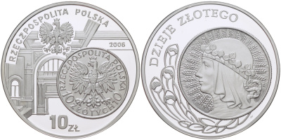 Польша 10 злотых 2006 MW, происхождение злотого, первые 10 злотых 1932 королева Ядвига KM 599 серебро PROOF 1087-7-24