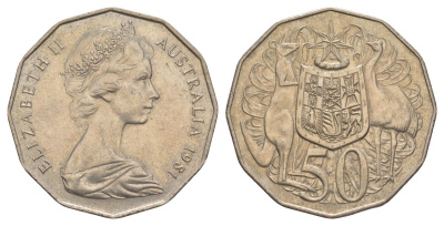 Австралия 50 центов 1981 KM 68 медно-никель 4185-1042