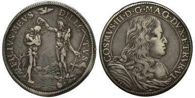 Тоскана 1 пиастра 1680 Козимо III Медичи Dav. 4211 серебро 00-000-00