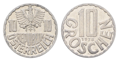 Австрия 10 грошей 1978 KM 2878 алюминий 4669-713
