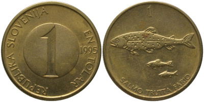 Словения 1 толар 1995 KM 4 латунь 4546-1052