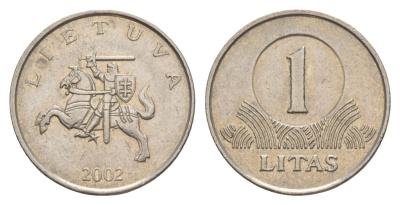 Литва 1 лит 2002 KM 111 медно-никель 4633-855