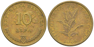 Хорватия 10 лип 2004 четный год KM 16 сталь плакированная латунью    4124-1139