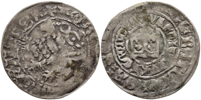БОГЕМИЯ 1 ГРОШ, ПРАЖСКИЙ 1471-1516 ВЛАДИСЛАВ II, WLADISLAVS SECVNDVS серебро 560-1625