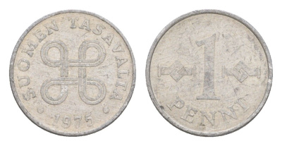 Финляндия 1 пенни 1975 KM 44a алюминий 4647-242