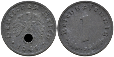 Германия 1 рейхспфенниг 1941 F KM 97 J. 369 цинк    4152-1159