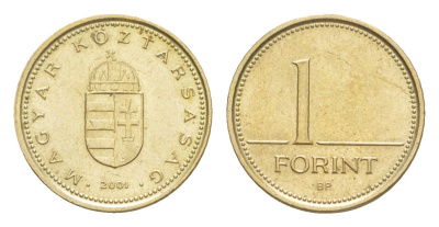 Венгрия 1 форинт 2001 BP KM 692 никель латунь UNC 4647-728