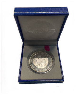 Франция 10 евро 2009 XXI зимние Олимпийские Игры, Ванкувер 2010, в оригинальной коробке KM 1634 серебро PROOF 7-5-2-16