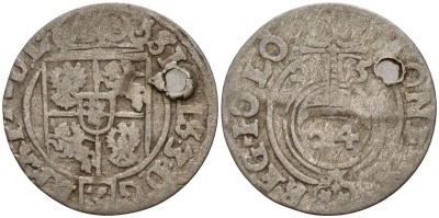 Польша 3 полкера (3 полторака - 1 крейцер) 1625 Сигизмунд III Ваза (1587-1632) Gorecki B.25, KM 41 серебро 4160-158