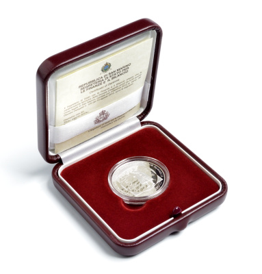 Сан-Марино 5 евро 2012 500 лет со дня смерти Америго Веспуччи, коробка, сертификат SM 160 серебро PROOF 2-5-2-6