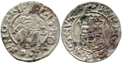 Венгрия 1 денар 1533 К-В, Фердинанд I (1526-1564), мадонна с младенцем серебро 3896-845