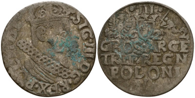 Польша, Эльбинг трояк (3 гроша) 1622 Сигизмунд III Ваза (1587-1632), Монетный двор Краков, герб "Сас" - управляющий монетного двора Миколай Данилович в 1616-1624 Iger K.22.1.a, KM 31 серебро 4160-268