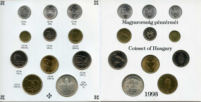Венгрия официальный набор из 11 монет 1993  KM MS 23   UNC  3-4-3-31