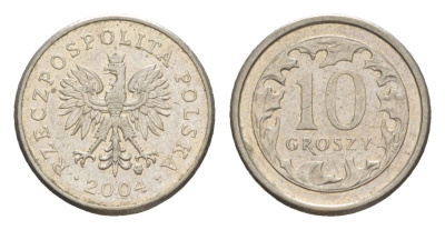 Польша 10 грошей 2004 Y 279 медно-никель 4625-736